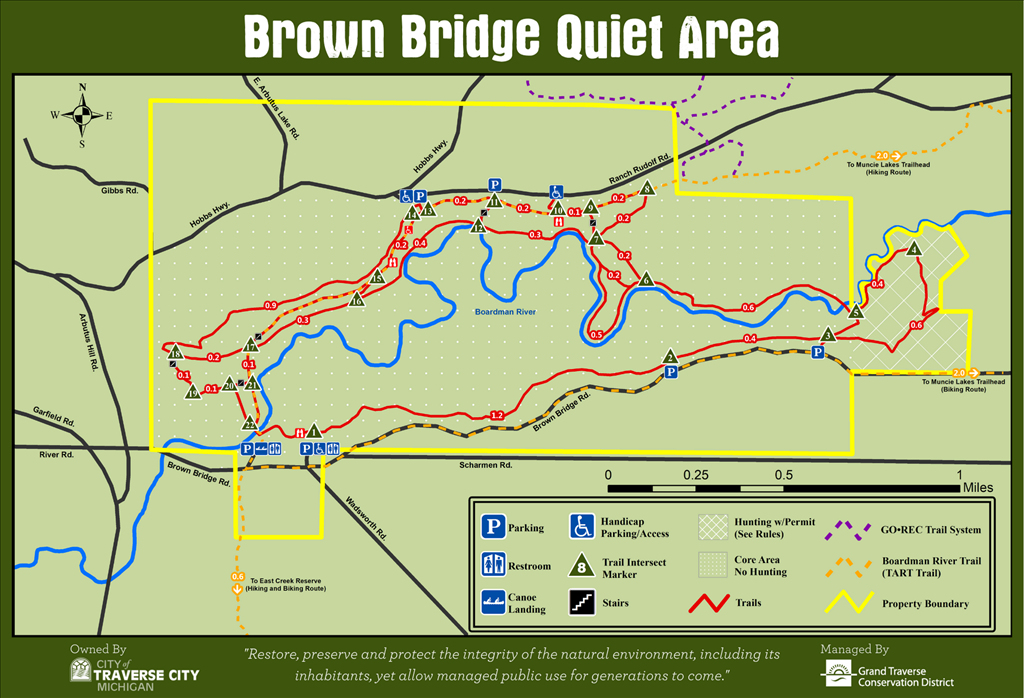 Brown Bridge Quiet Area Map